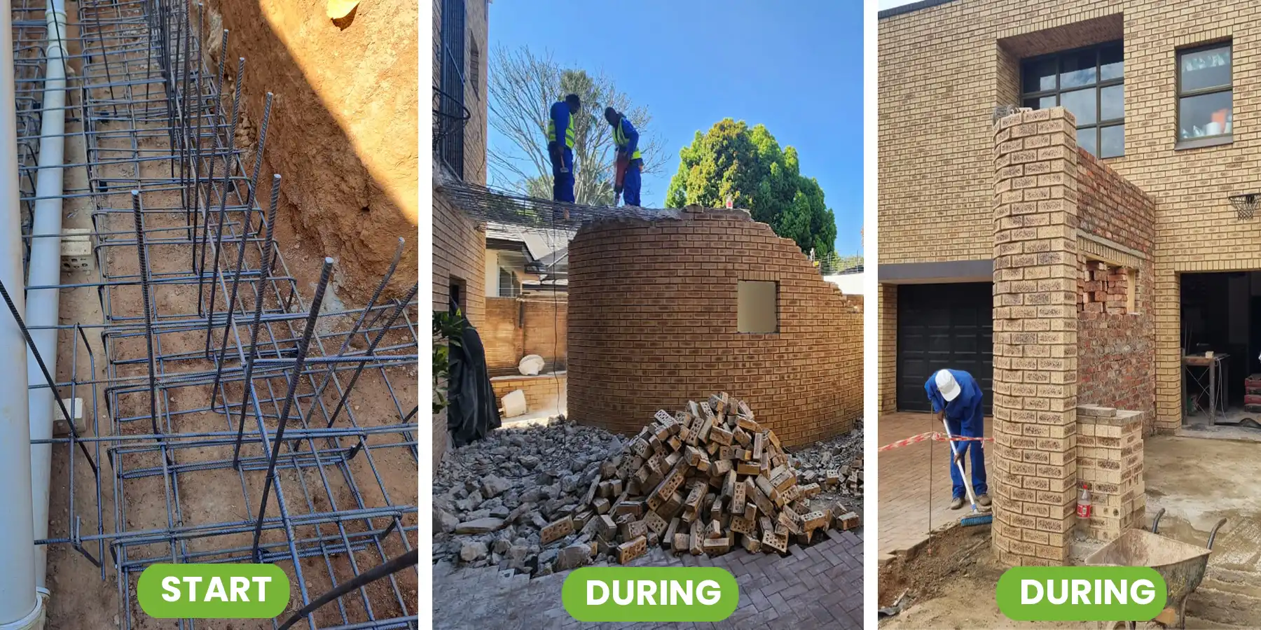 image of during building project in bedfordview