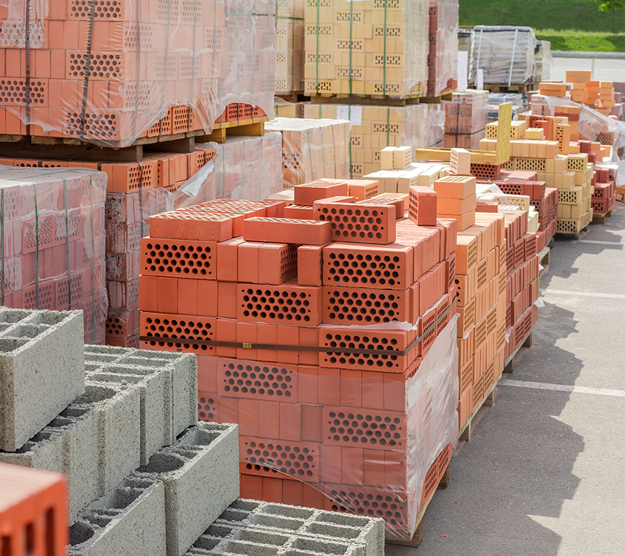 different types of bricks to build warehouse