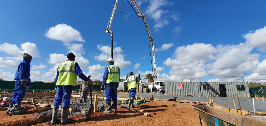 Pouring foundations Irene Centurion